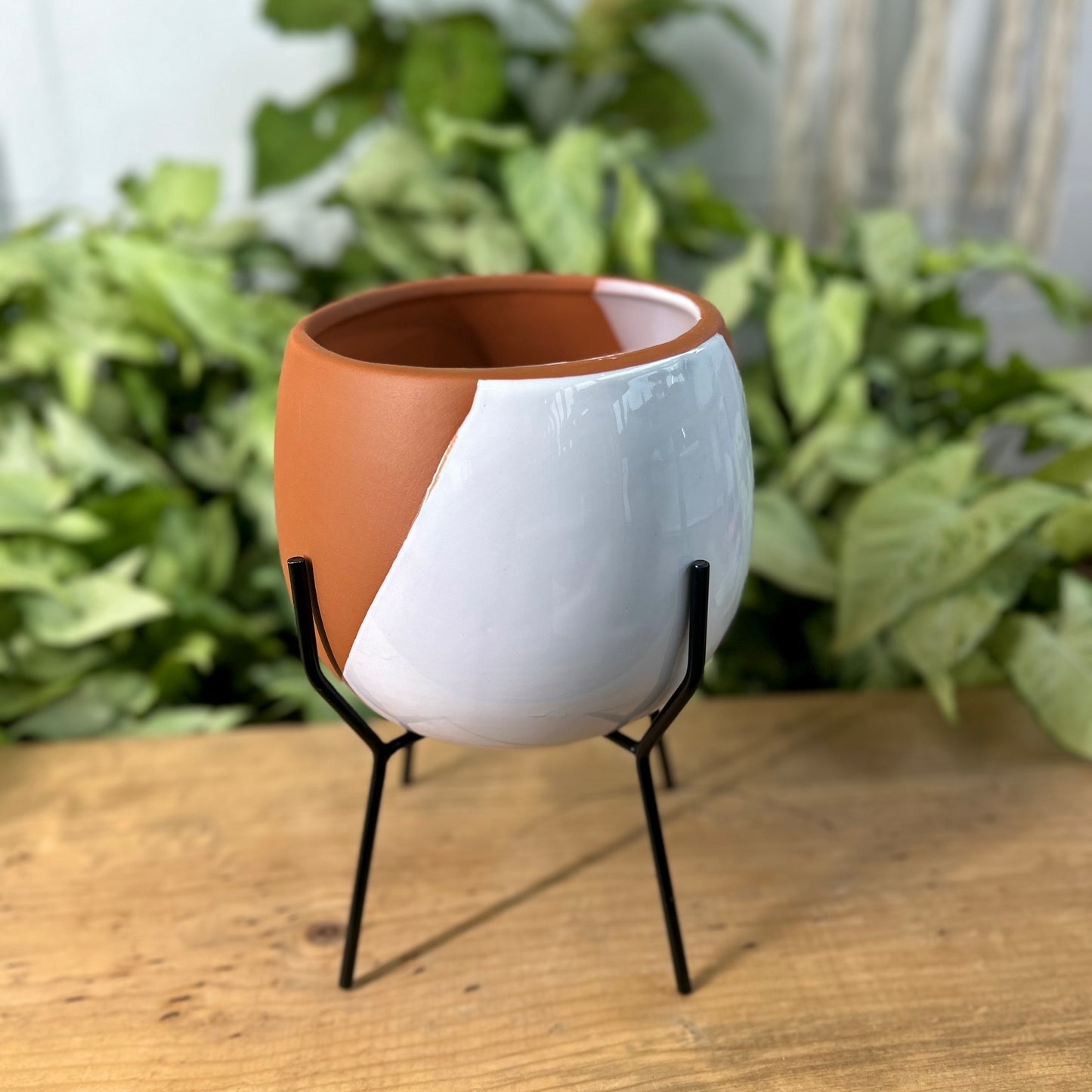 Half and Half Pot w/ Stand