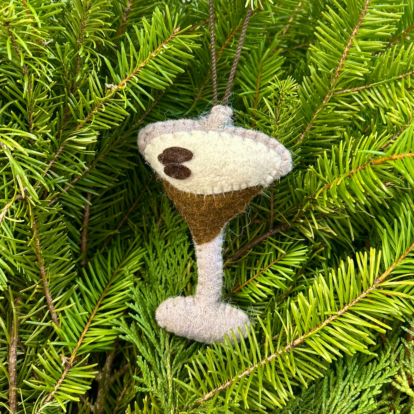 Espresso Martini Felted Ornament