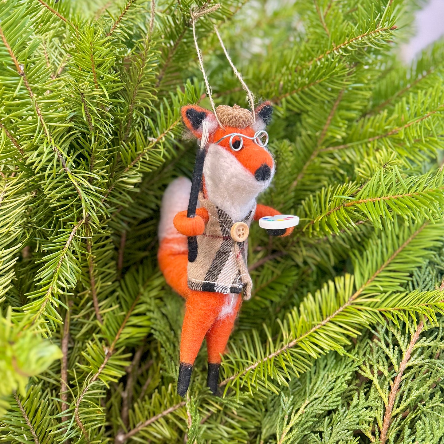Fox Felted Ornament - Artist