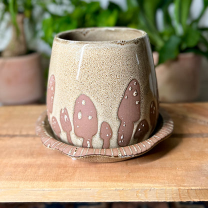 Wild Mushroom Pot w/ Saucer