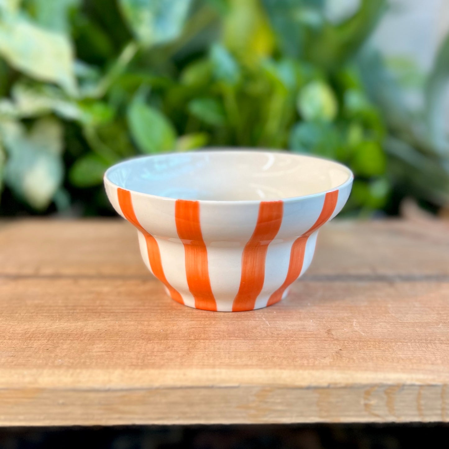 Striped Bowl Pot