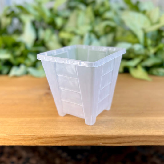 Clear Ventilated Square Pot