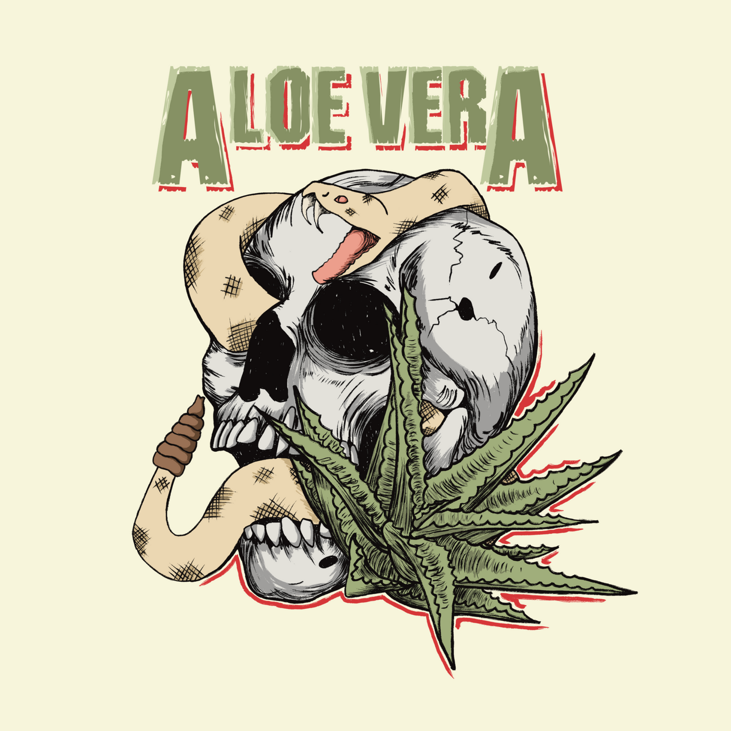 Aloe Vera Plant Themed Band T-Shirt