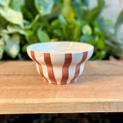 Striped Bowl Pot