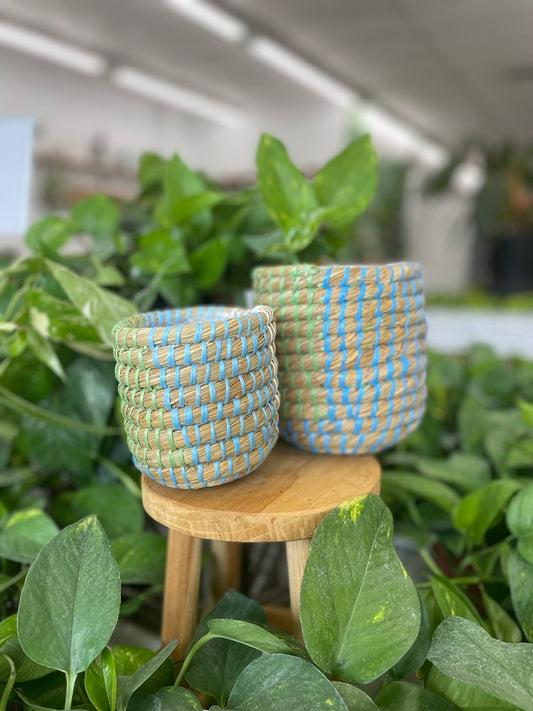 Aqua Woven Basket