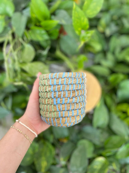 Aqua Woven Basket