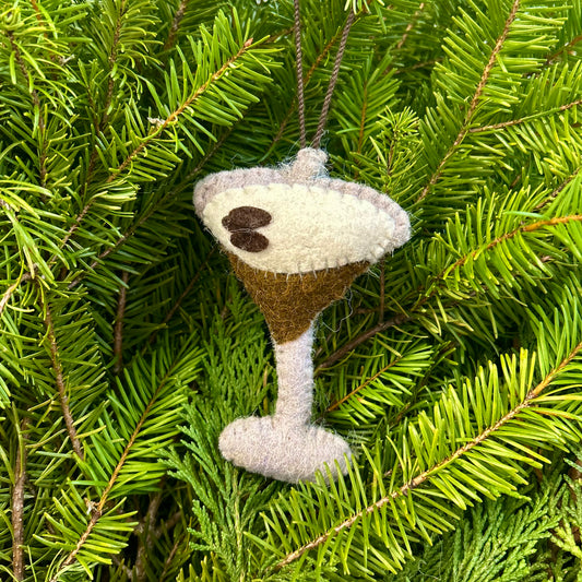 Espresso Martini Felted Ornament