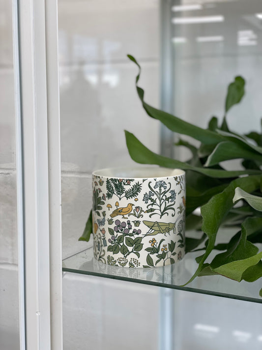 Botanical Garden Cricket Motif Pot