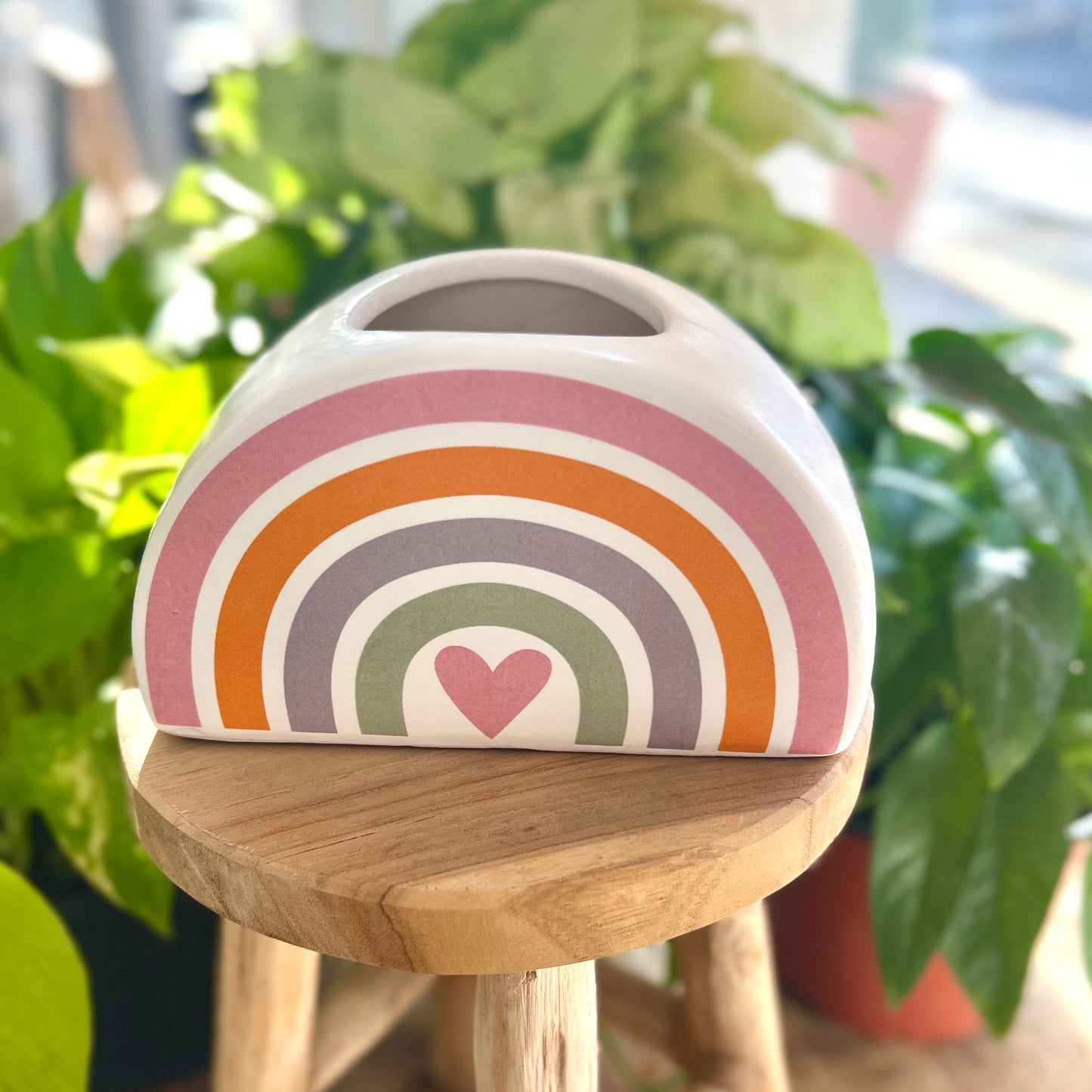 Rainbow Ceramic Pot